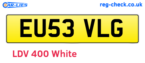 EU53VLG are the vehicle registration plates.
