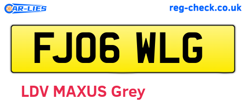 FJ06WLG are the vehicle registration plates.