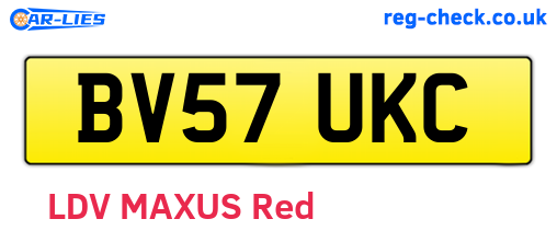 BV57UKC are the vehicle registration plates.