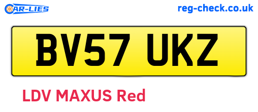 BV57UKZ are the vehicle registration plates.