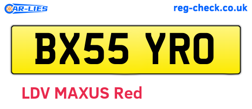 BX55YRO are the vehicle registration plates.