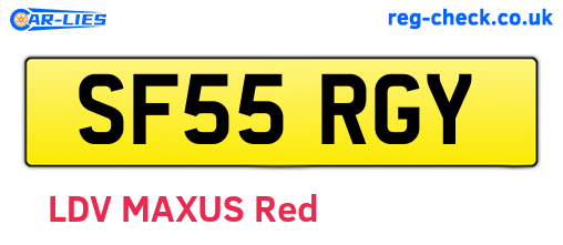 SF55RGY are the vehicle registration plates.