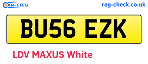 BU56EZK are the vehicle registration plates.