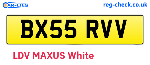 BX55RVV are the vehicle registration plates.