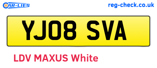 YJ08SVA are the vehicle registration plates.
