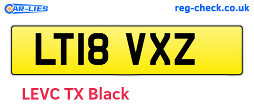 LT18VXZ are the vehicle registration plates.