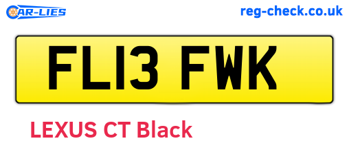FL13FWK are the vehicle registration plates.