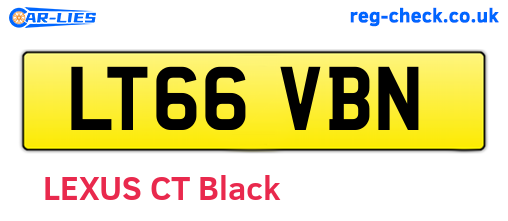 LT66VBN are the vehicle registration plates.