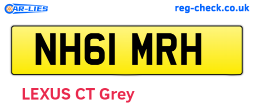 NH61MRH are the vehicle registration plates.