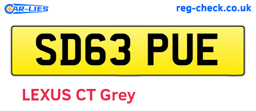 SD63PUE are the vehicle registration plates.