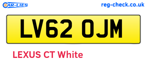 LV62OJM are the vehicle registration plates.