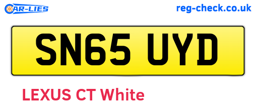 SN65UYD are the vehicle registration plates.