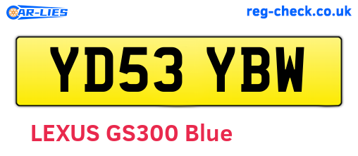 YD53YBW are the vehicle registration plates.