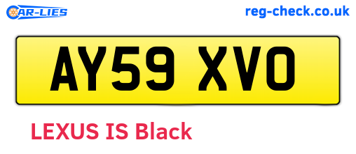 AY59XVO are the vehicle registration plates.