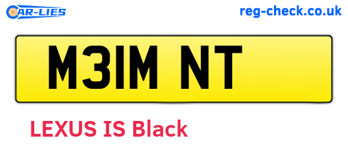 M31MNT are the vehicle registration plates.
