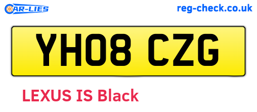 YH08CZG are the vehicle registration plates.