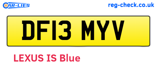 DF13MYV are the vehicle registration plates.
