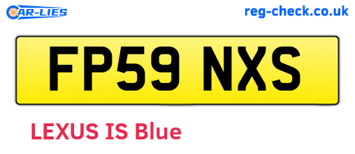 FP59NXS are the vehicle registration plates.