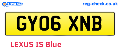 GY06XNB are the vehicle registration plates.