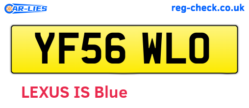 YF56WLO are the vehicle registration plates.
