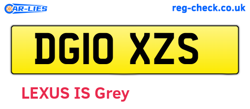 DG10XZS are the vehicle registration plates.