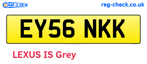 EY56NKK are the vehicle registration plates.