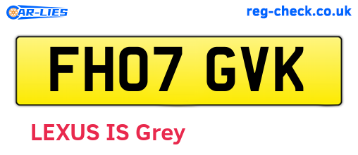 FH07GVK are the vehicle registration plates.