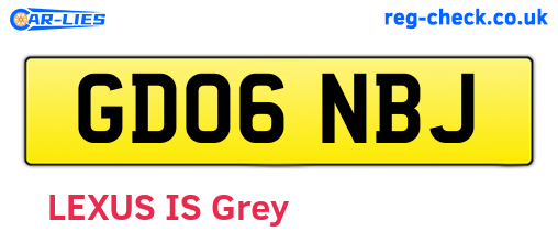 GD06NBJ are the vehicle registration plates.