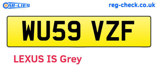 WU59VZF are the vehicle registration plates.
