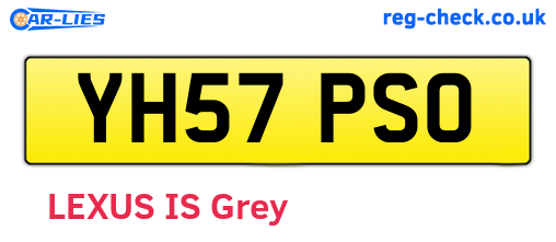 YH57PSO are the vehicle registration plates.