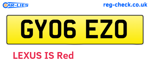 GY06EZO are the vehicle registration plates.