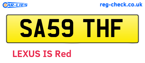 SA59THF are the vehicle registration plates.