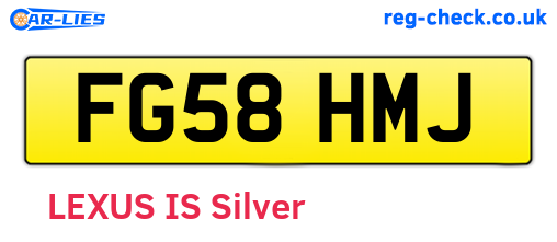 FG58HMJ are the vehicle registration plates.