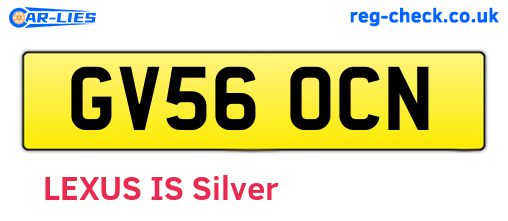 GV56OCN are the vehicle registration plates.