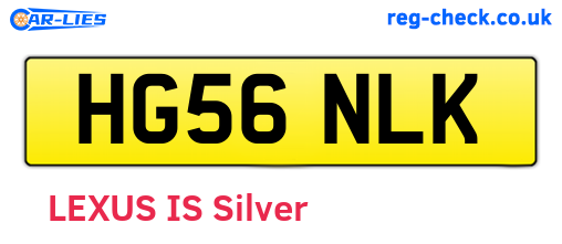 HG56NLK are the vehicle registration plates.