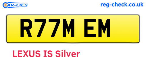 R77MEM are the vehicle registration plates.