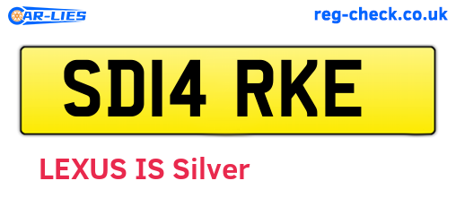SD14RKE are the vehicle registration plates.