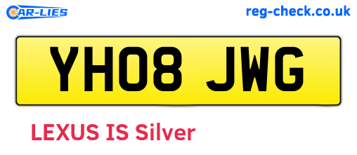 YH08JWG are the vehicle registration plates.