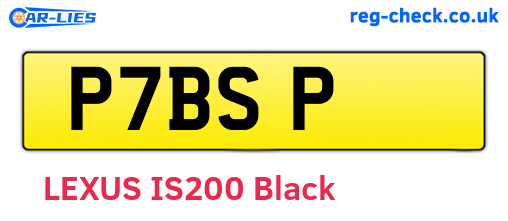 P7BSP are the vehicle registration plates.