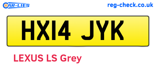 HX14JYK are the vehicle registration plates.