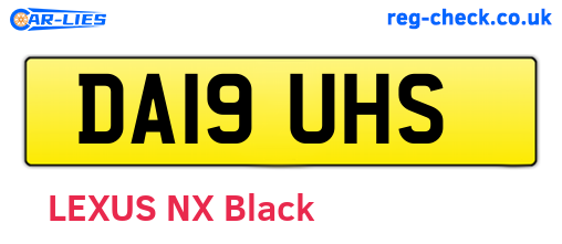 DA19UHS are the vehicle registration plates.