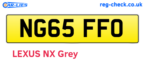NG65FFO are the vehicle registration plates.