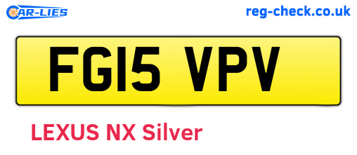 FG15VPV are the vehicle registration plates.