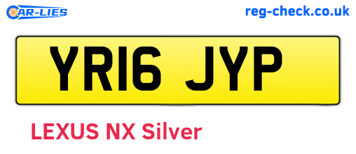 YR16JYP are the vehicle registration plates.