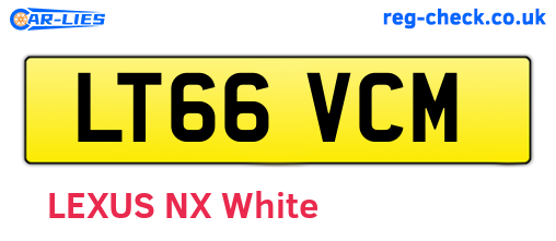 LT66VCM are the vehicle registration plates.