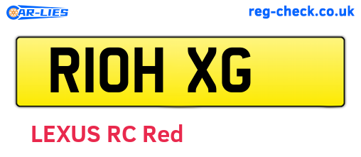 R10HXG are the vehicle registration plates.