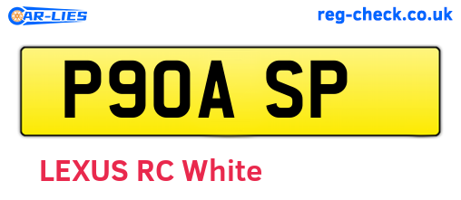 P90ASP are the vehicle registration plates.