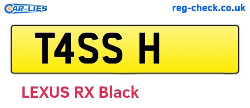 T4SSH are the vehicle registration plates.
