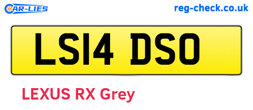 LS14DSO are the vehicle registration plates.