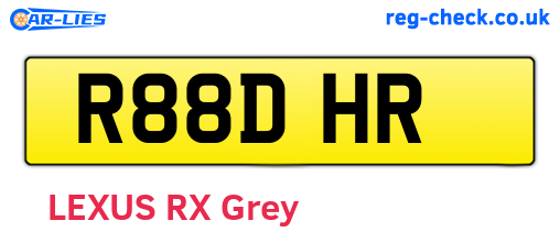 R88DHR are the vehicle registration plates.